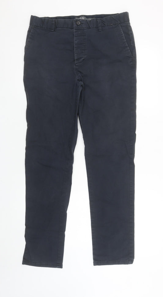 Denim Co Mens Navy Blue Slim Fit Chino Trousers W32 L32