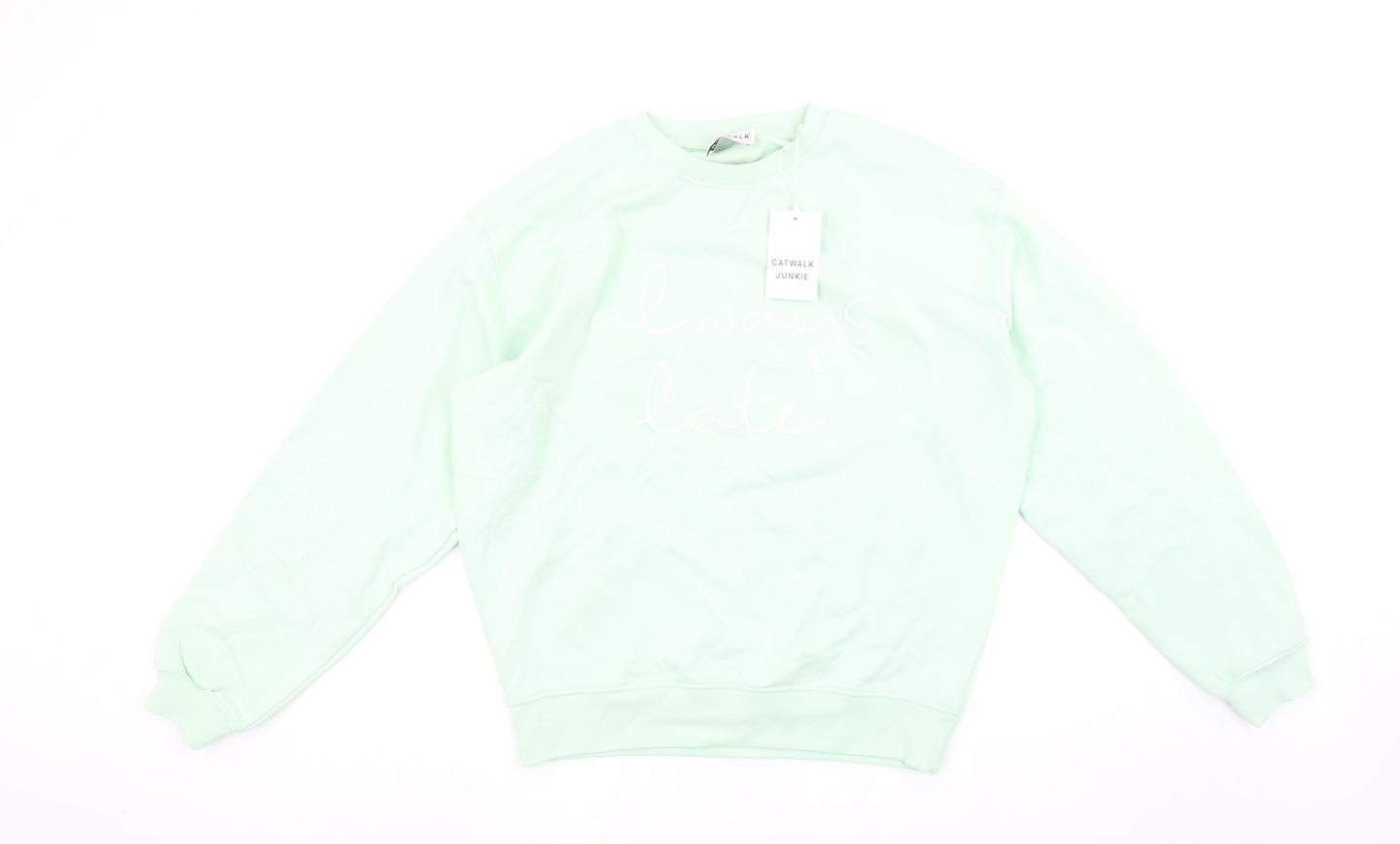 Womens UK Size 10 Catwalk Junkie Green Pullover Sweatshirt