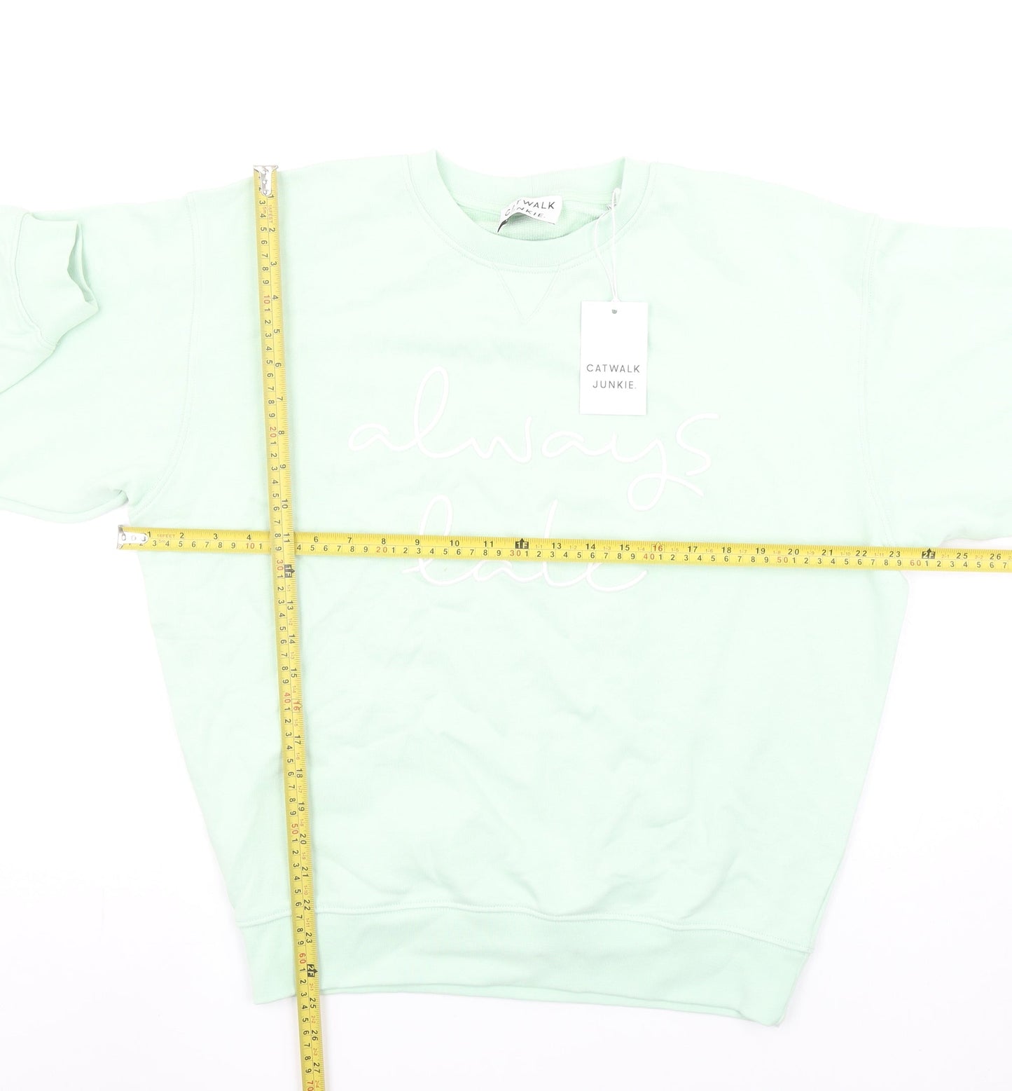 Womens UK Size 10 Catwalk Junkie Green Pullover Sweatshirt