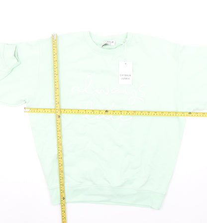 Womens UK Size 10 Catwalk Junkie Green Pullover Sweatshirt
