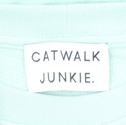 Womens UK Size 10 Catwalk Junkie Green Pullover Sweatshirt