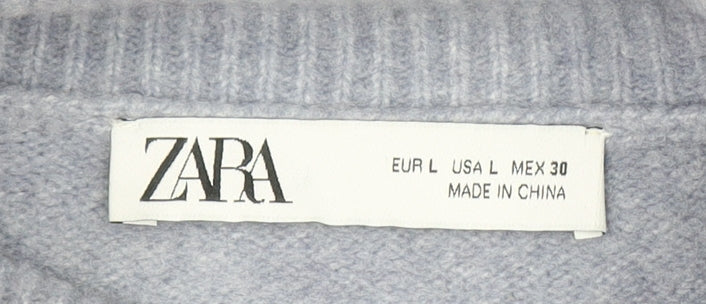 Womens UK Size L Zara Grey Pullover Jumper