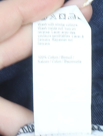 River Island Men's Blue Chino Shorts Size 32 Regular Cotton