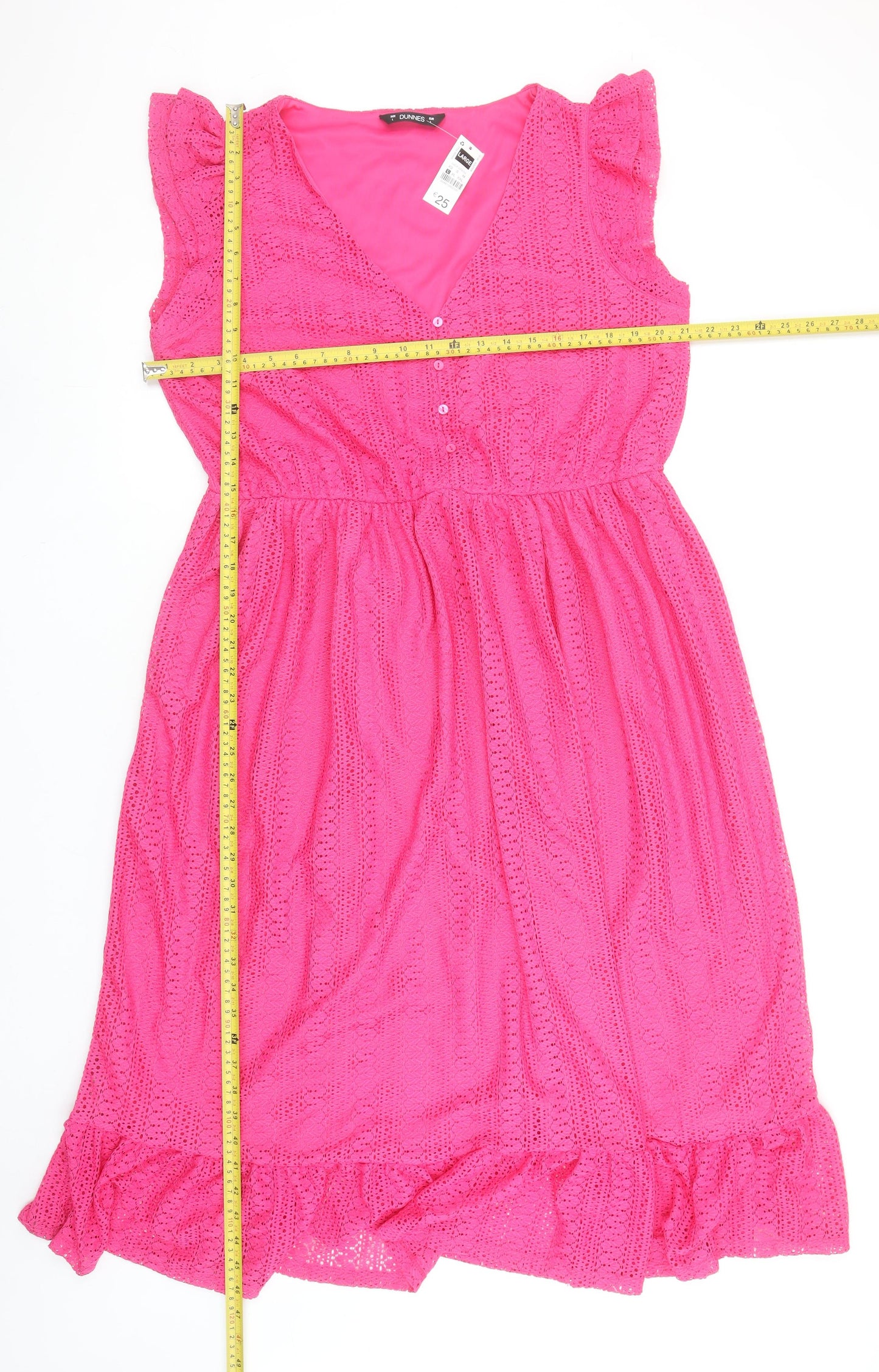 Dunnes Stores Women’s Pink A-Line Sleeveless Knee Length Dress Size 16-18