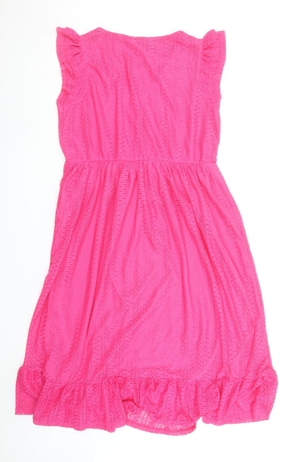 Dunnes Stores Women’s Pink A-Line Sleeveless Knee Length Dress Size 16-18