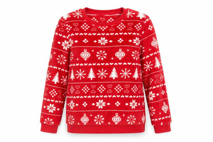 Dunnes Women's Red Fleece Christmas Pyjama Top Size S
