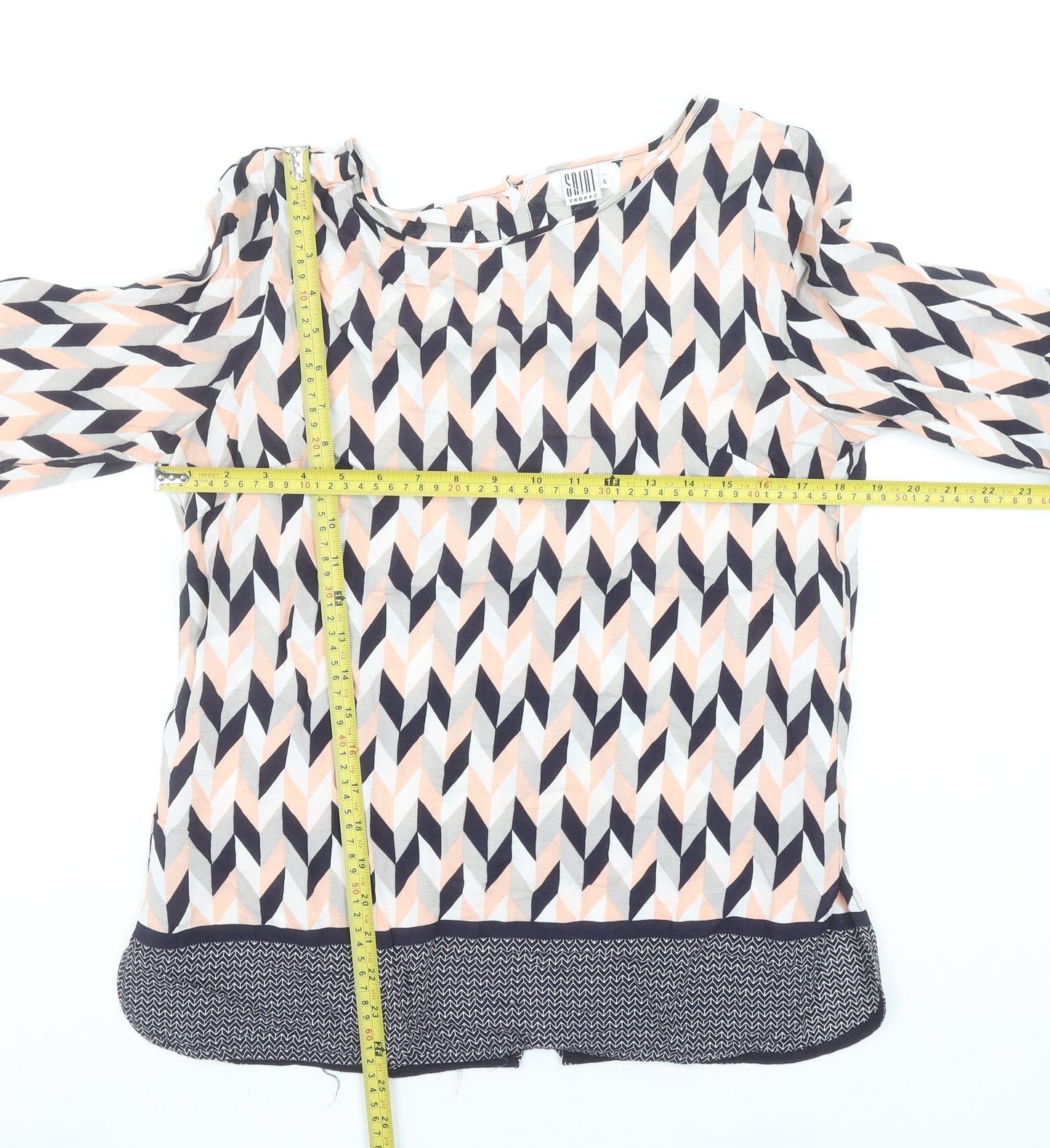 Womens UK Size S SAINT TROPEZ Multicoloured Tunic Blouse