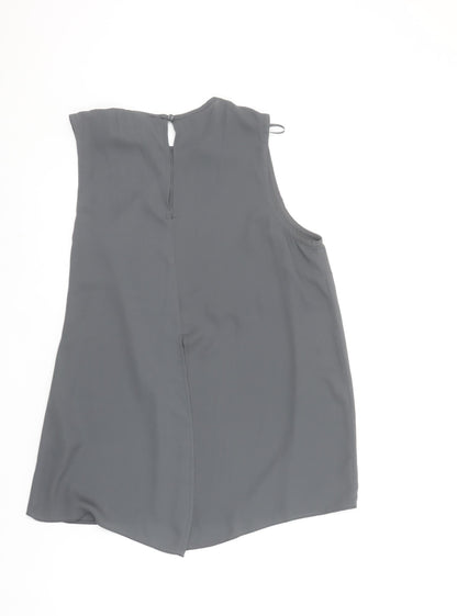 Womens UK Size 12 Atmosphere Grey Tunic Blouse