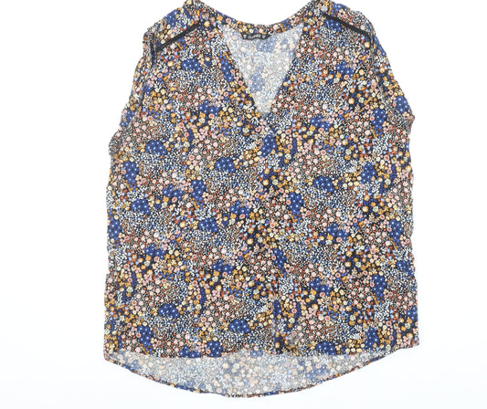 Dunnes Women’s Multicoloured Floral Sleeveless Viscose Blouse Size 16