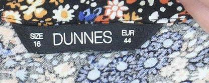 Womens UK Size 16 Dunnes Multicoloured Tunic Blouse