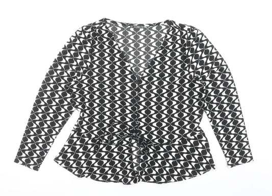 Womens UK Size L Dunnes Stores Black Wrap Blouse
