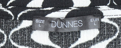 Womens UK Size L Dunnes Stores Black Wrap Blouse