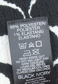 Womens UK Size L Dunnes Stores Black Wrap Blouse