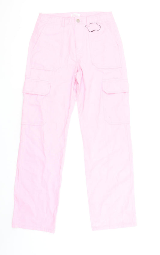 Womens UK Size 8 Savida Regular Fit Cargo Pink Jeans