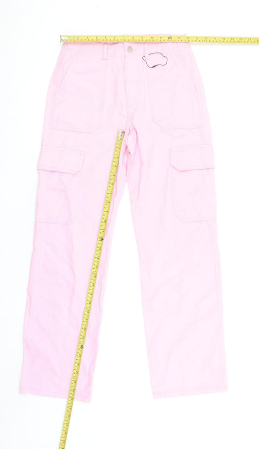 Womens UK Size 8 Savida Regular Fit Cargo Pink Jeans