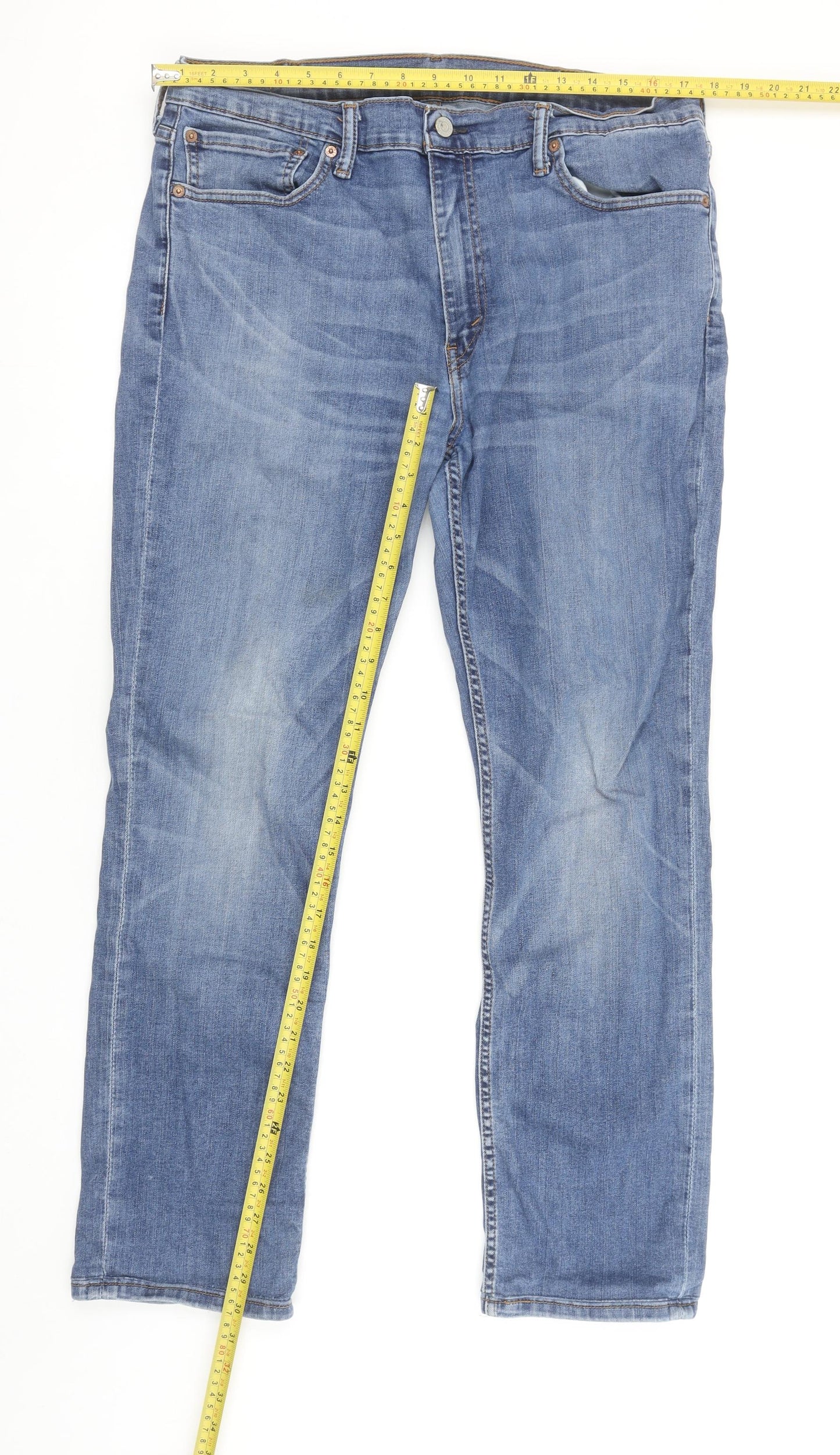 Levi Strauss & Co 511 Men's Blue Slim Straight Jeans W38 L34 Denim