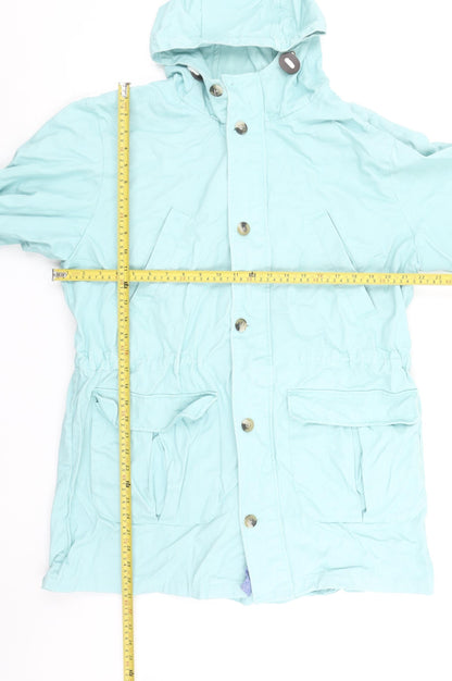 Cotton Traders Women Blue Hooded Parka Jacket XL