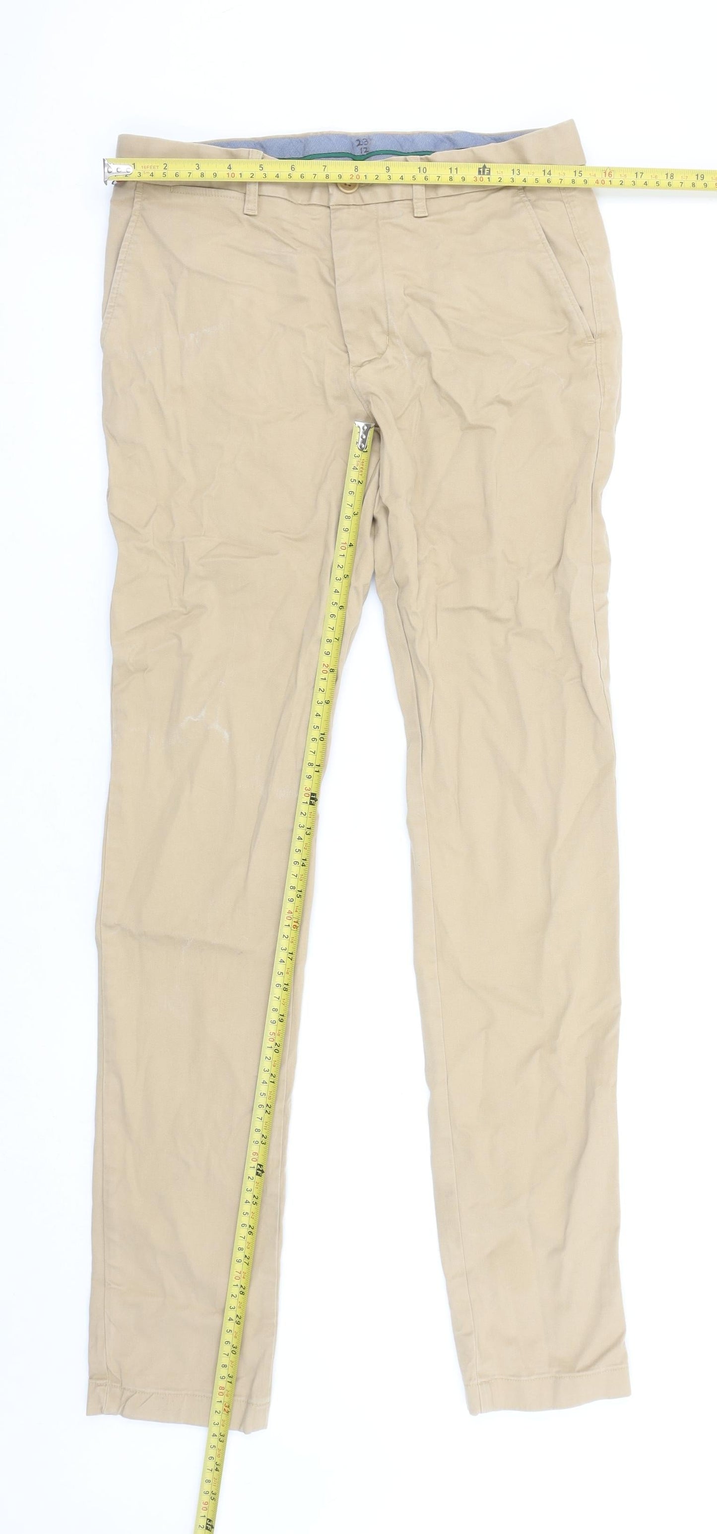 Tommy Hilfiger Men's Beige Slim Fit Chino Trousers 30x34