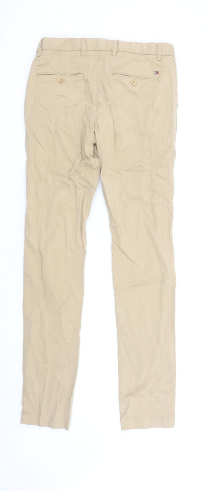 Tommy Hilfiger Men's Beige Slim Fit Chino Trousers 30x34