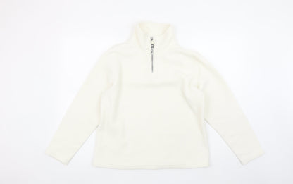 Womens UK Size 10/12 Active Ivory Pullover Sweatshirt