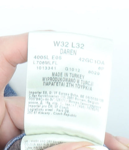 Lee Men's Blue Daren Regular Fit Straight Leg Jeans W32 L32