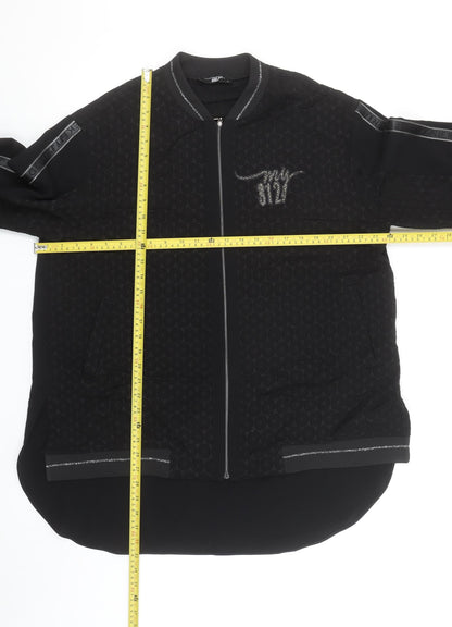 Womens UK Size 2 My 312 Black Basic Button-Up