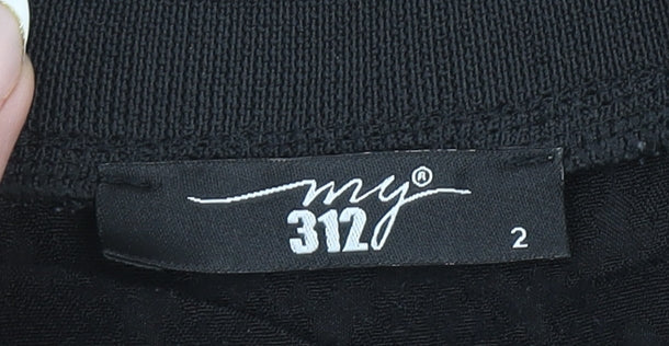 Womens UK Size 2 My 312 Black Basic Button-Up