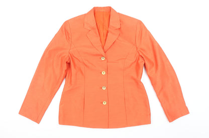 Womens UK Size 12 Steilmann Regular Orange Suit Jacket