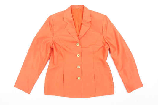 Womens UK Size 12 Steilmann Regular Orange Suit Jacket