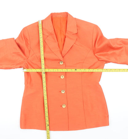 Womens UK Size 12 Steilmann Regular Orange Suit Jacket