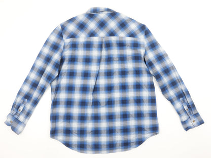 Womens UK Size L Tommy Hilfiger Blue Basic Button-Up