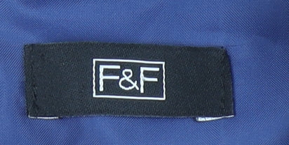 F&F Women’s Blue High Neck Sleeveless A-Line Dress Size 14