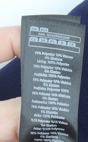 F&F Women’s Blue High Neck Sleeveless A-Line Dress Size 14