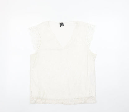 Womens UK Size L Pieces Ivory Camisole Blouse