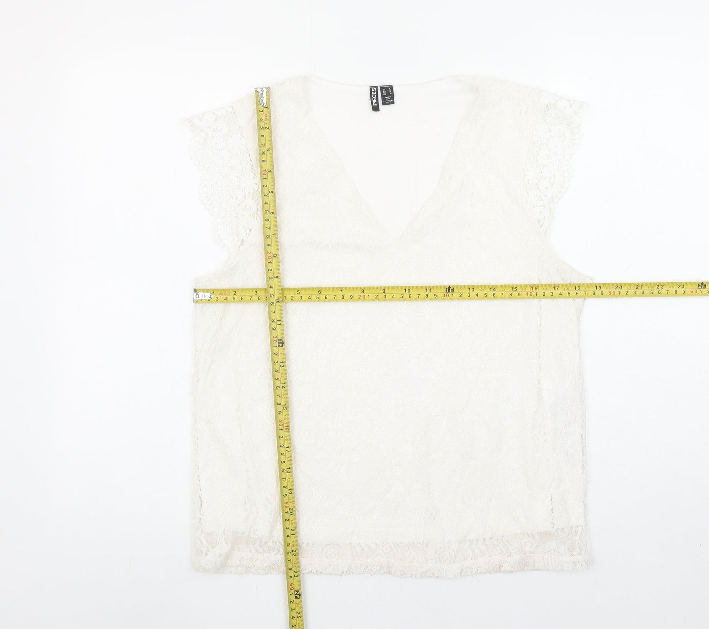 Womens UK Size L Pieces Ivory Camisole Blouse