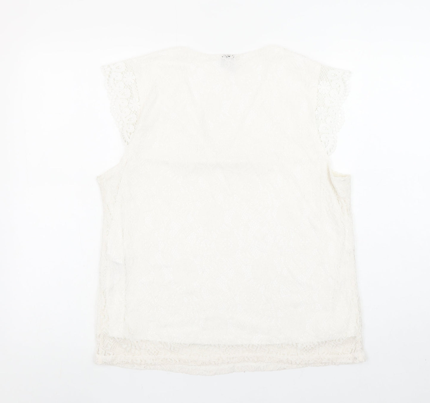 Womens UK Size L Pieces Ivory Camisole Blouse