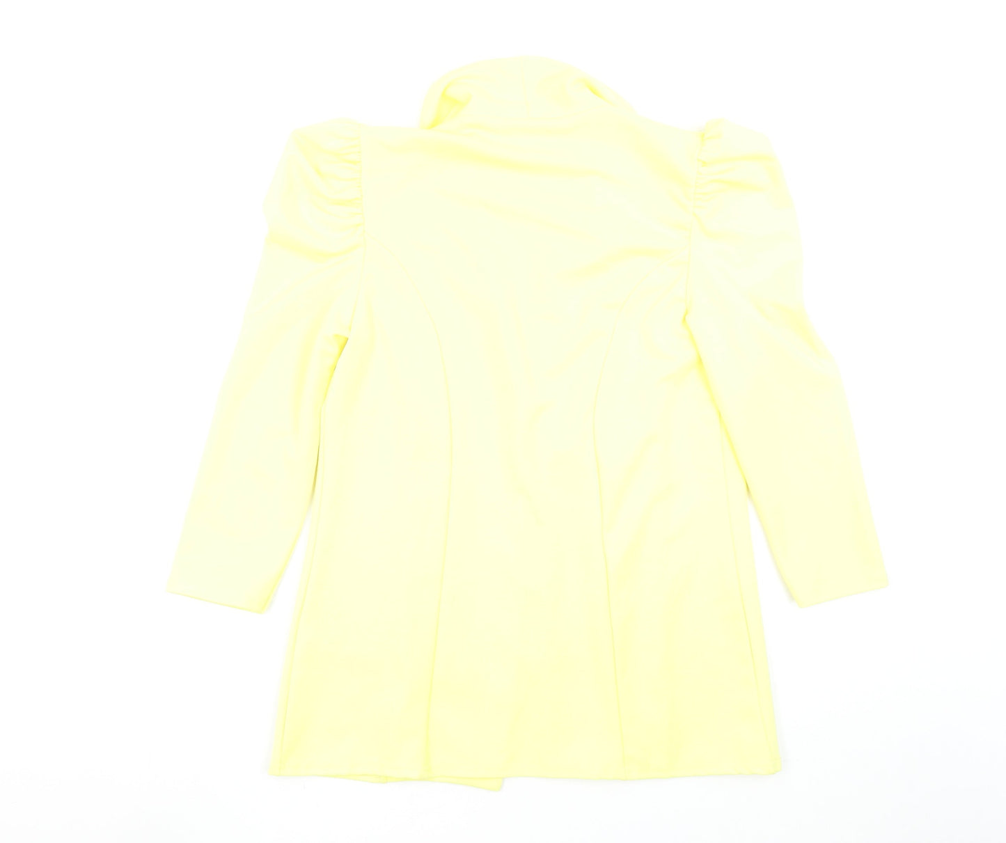 Quiz Women's Yellow Shawl Lapel Slim Fit Long Sleeve Blazer Size 6