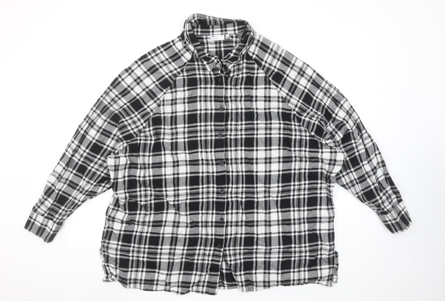 Womens UK Size 16 ASOS DESIGN Black Basic Button-Up