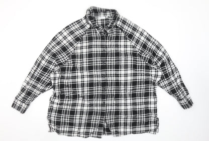 Womens UK Size 16 ASOS DESIGN Black Basic Button-Up