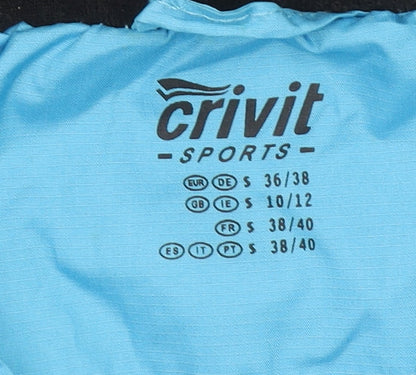 Crivit Women Blue Waterproof Hooded Rain Jacket Size 10/12