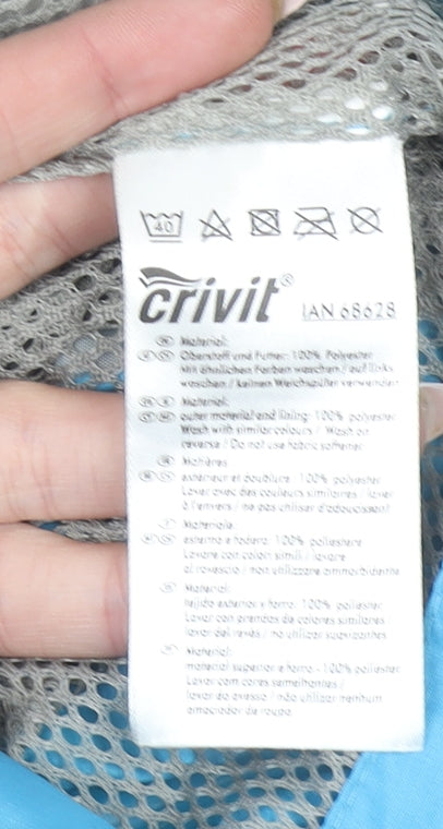 Crivit Women Blue Waterproof Hooded Rain Jacket Size 10/12