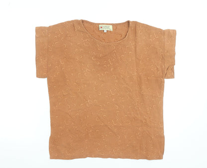 Womens UK Size S Compagnie Française de l’Orient et de la Chine Brown Basic T-Sh