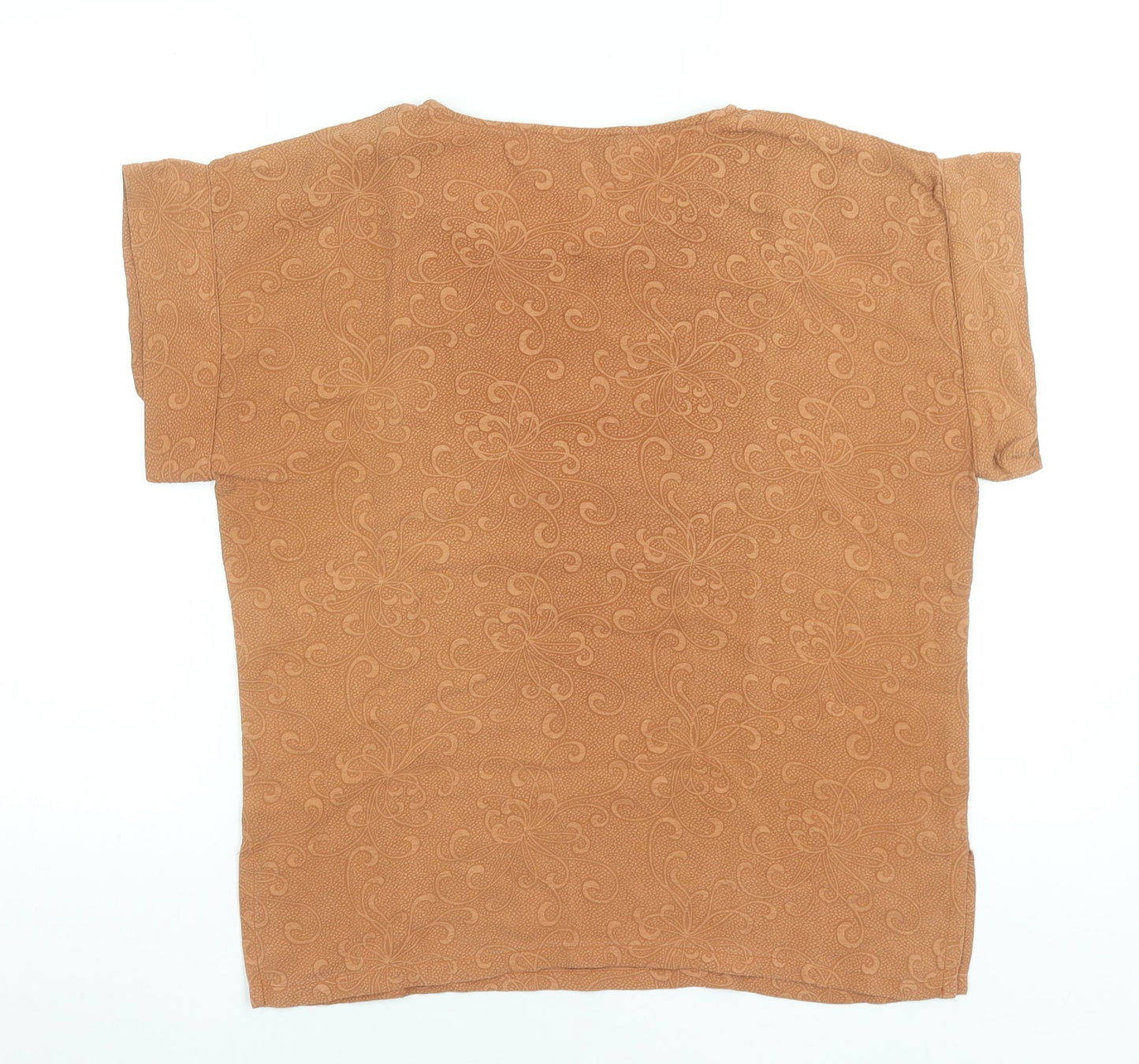 Womens UK Size S Compagnie Française de l’Orient et de la Chine Brown Basic T-Sh