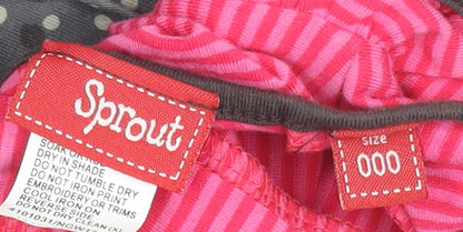 Sprout Girls Pink Long Sleeve A-Line Dress Size Newborn Woodland Print