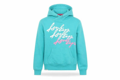 Girls UK Size L Henleys Blue Pullover Hoodie