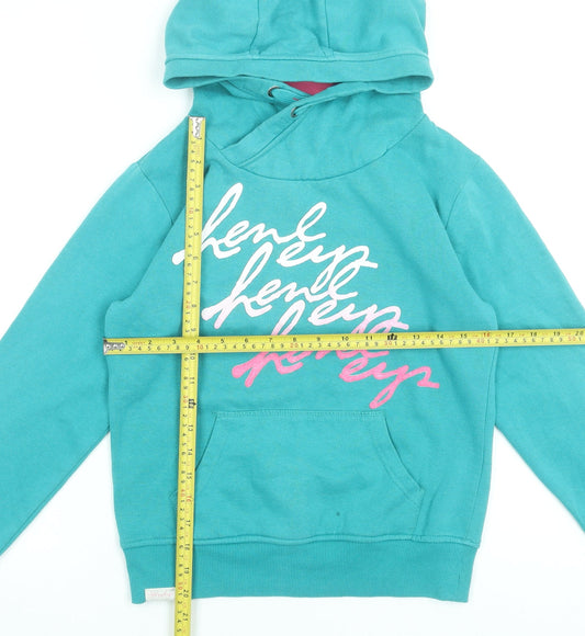 Girls UK Size L Henleys Blue Pullover Hoodie