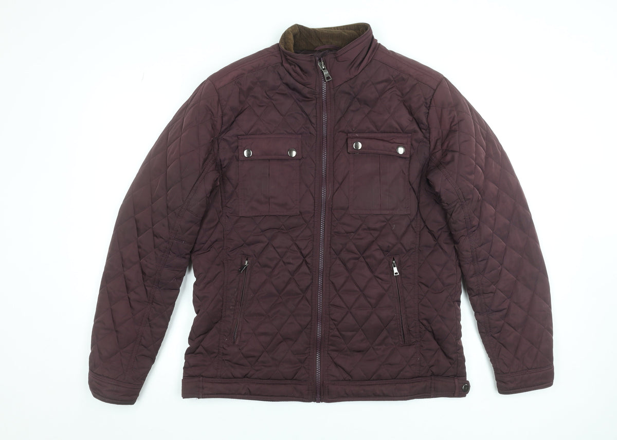 Mens UK Size L St. Bernard for Dunnes Stores Brown Quilted Coat