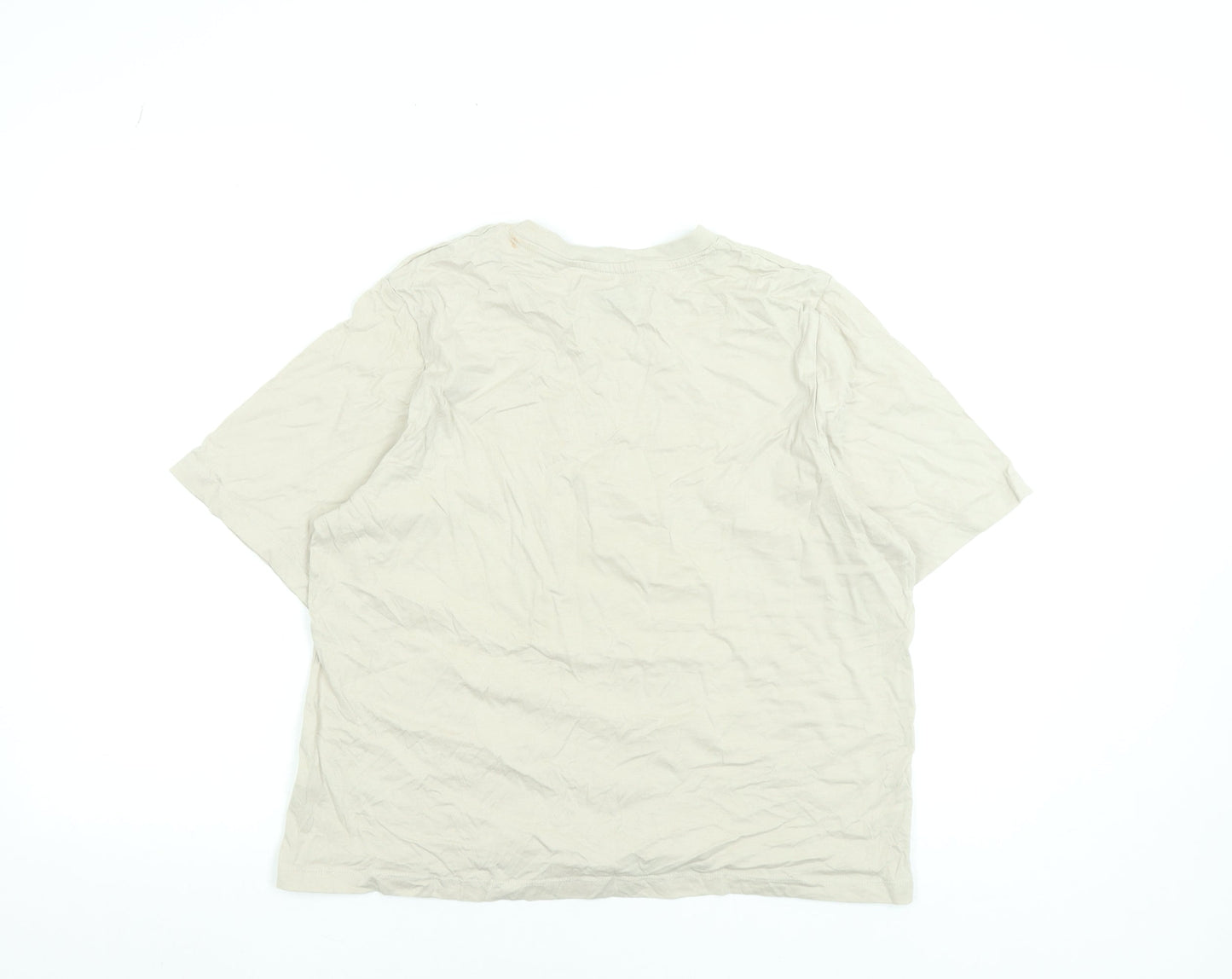 Womens UK Size M Disney Beige Basic T-Shirt