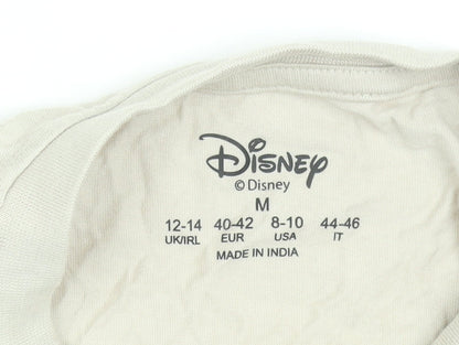 Womens UK Size M Disney Beige Basic T-Shirt