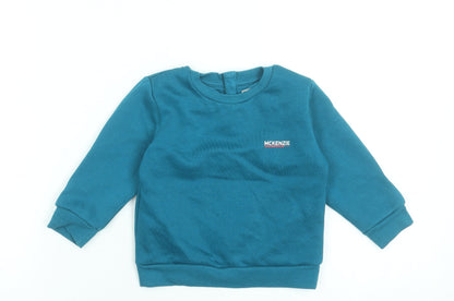 McKenzie Blue Long Sleeve Pullover T-Shirt 18-24 Months Unisex Classic